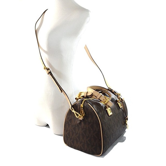 Michael Kors signature Monogram Grayson Satchel - Picture 4 of 7